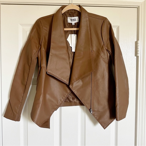 BB Dakota Steve Madden Brown Leather Jacket - Picture 2 of 5